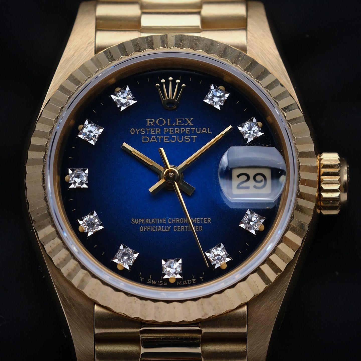 Rolex Lady-Datejust 69178 (1995) - Goud wijzerplaat 26mm Geelgoud (1/4)