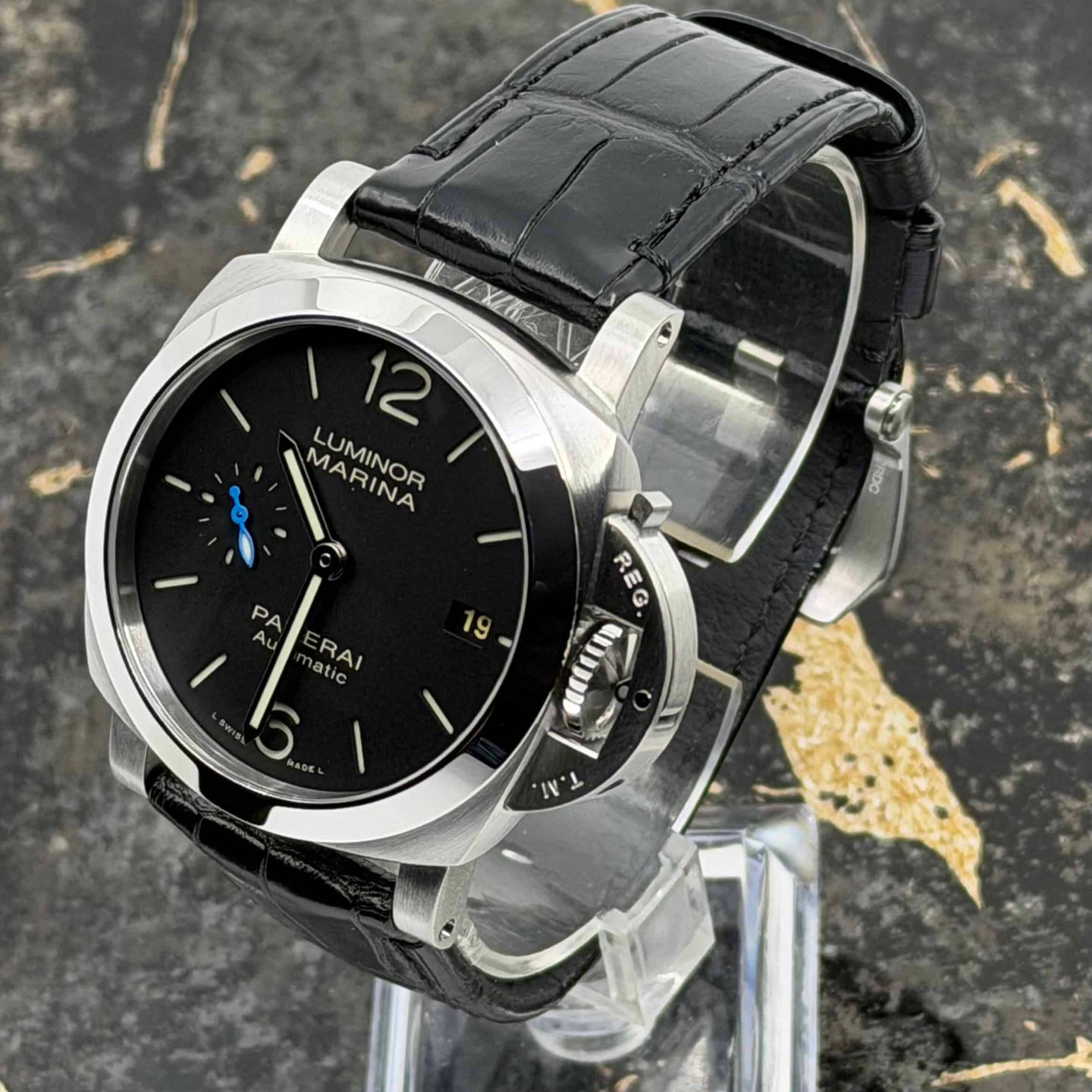 Panerai Luminor 1950 PAM01372 (2026) - Zwart wijzerplaat 40mm Staal (5/8)