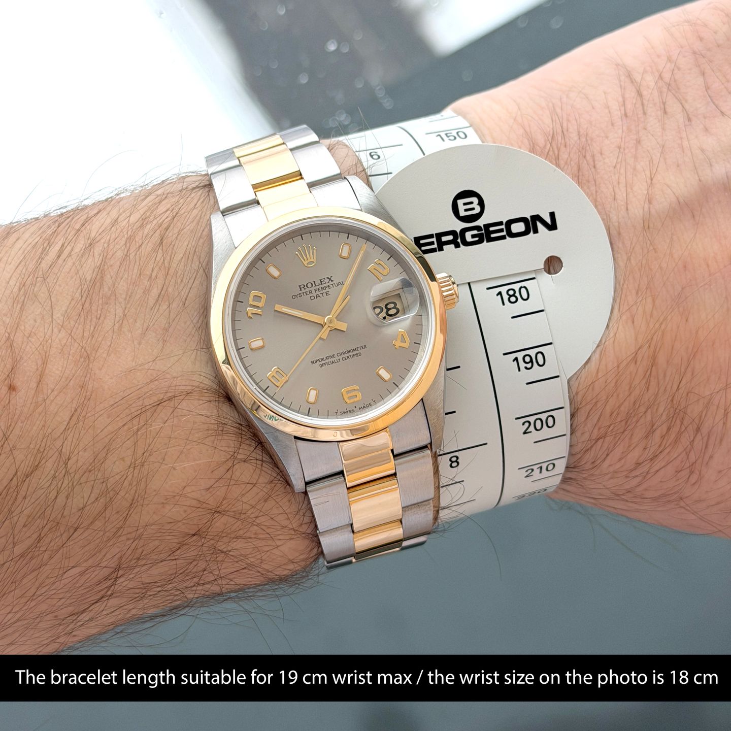 Rolex Oyster Perpetual Date 15203 (1997) - 34 mm Gold/Steel case (2/8)