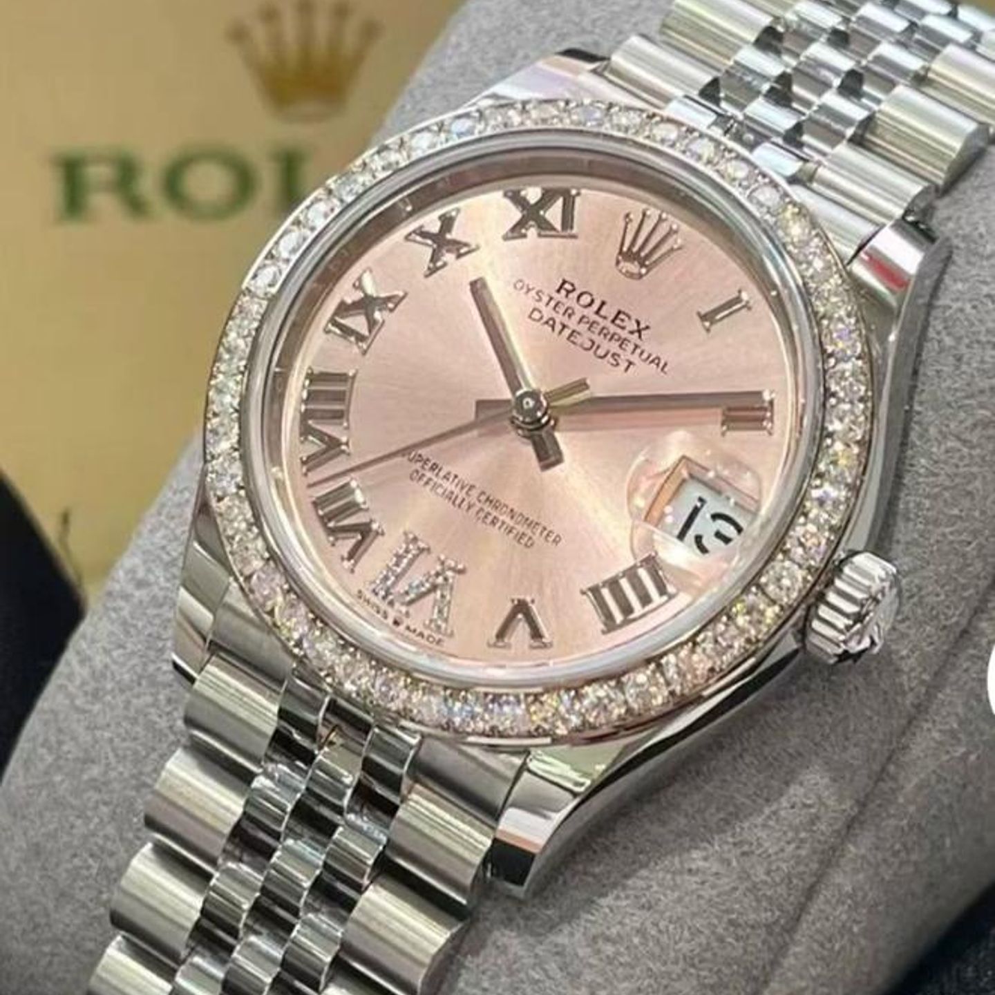 Rolex Datejust 278384RBR (2025) - Roze wijzerplaat 37mm Staal (4/4)