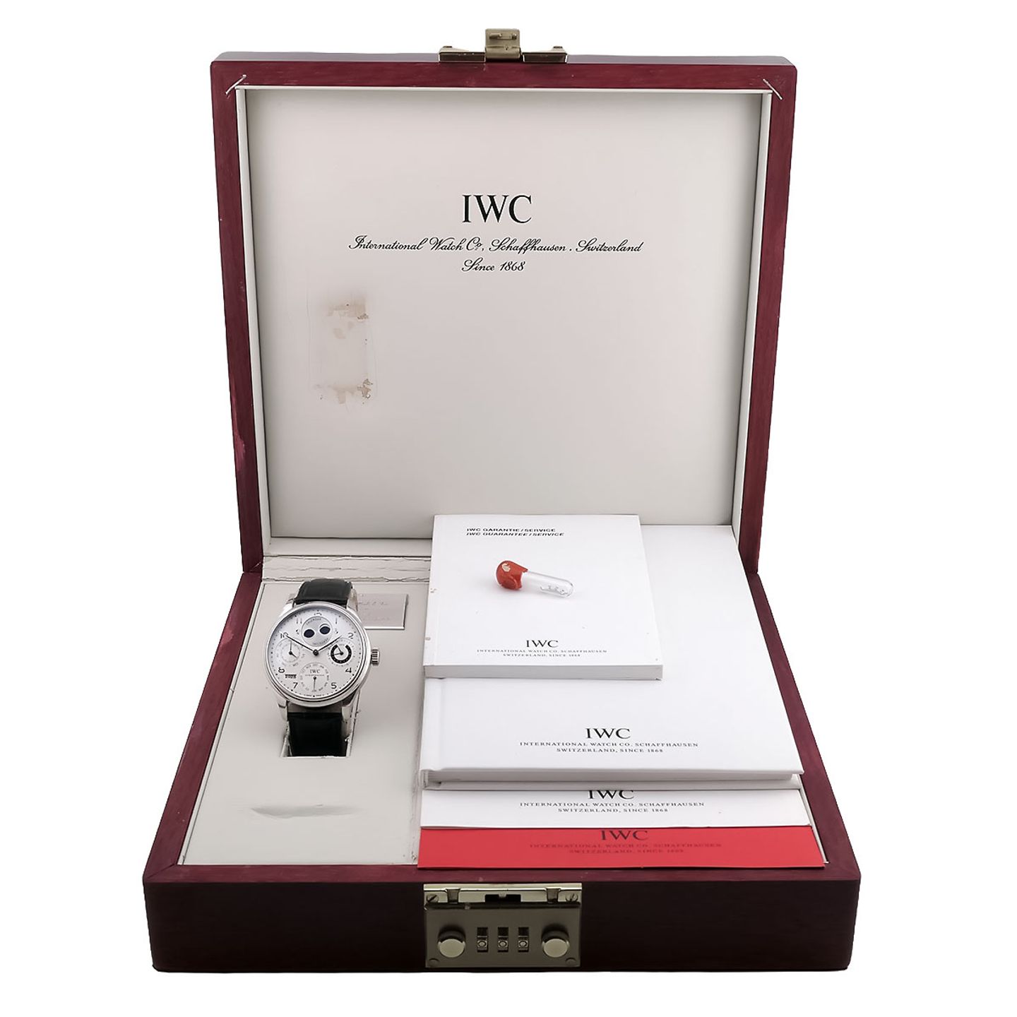 IWC Portuguese Perpetual Calendar IW502111 (2003) - Silver dial 44 mm Platinum case (8/8)