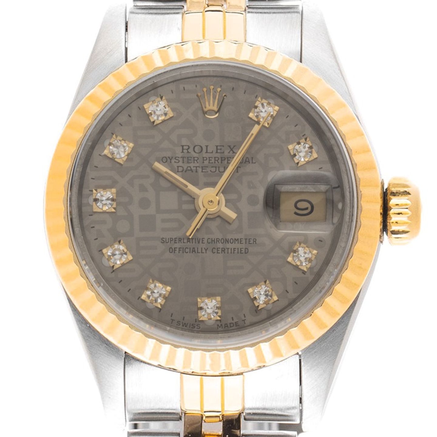 Rolex Lady-Datejust 69173 (1984) - Grey dial 26 mm Gold/Steel case (1/8)