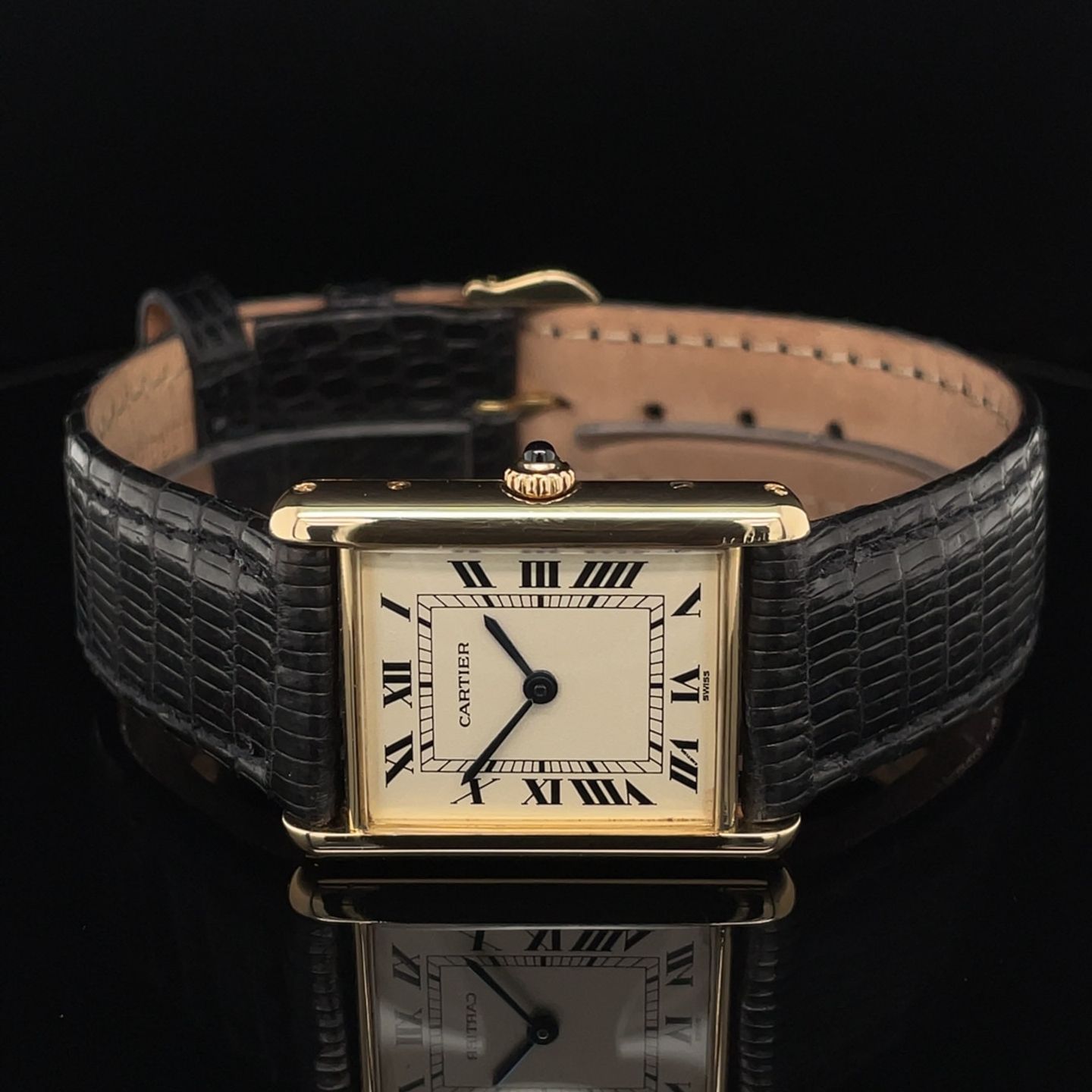 Cartier Tank Louis Cartier Cartier Tank Louis Large (Unknown (random serial)) - Champagne dial 23 mm Yellow Gold case (7/8)