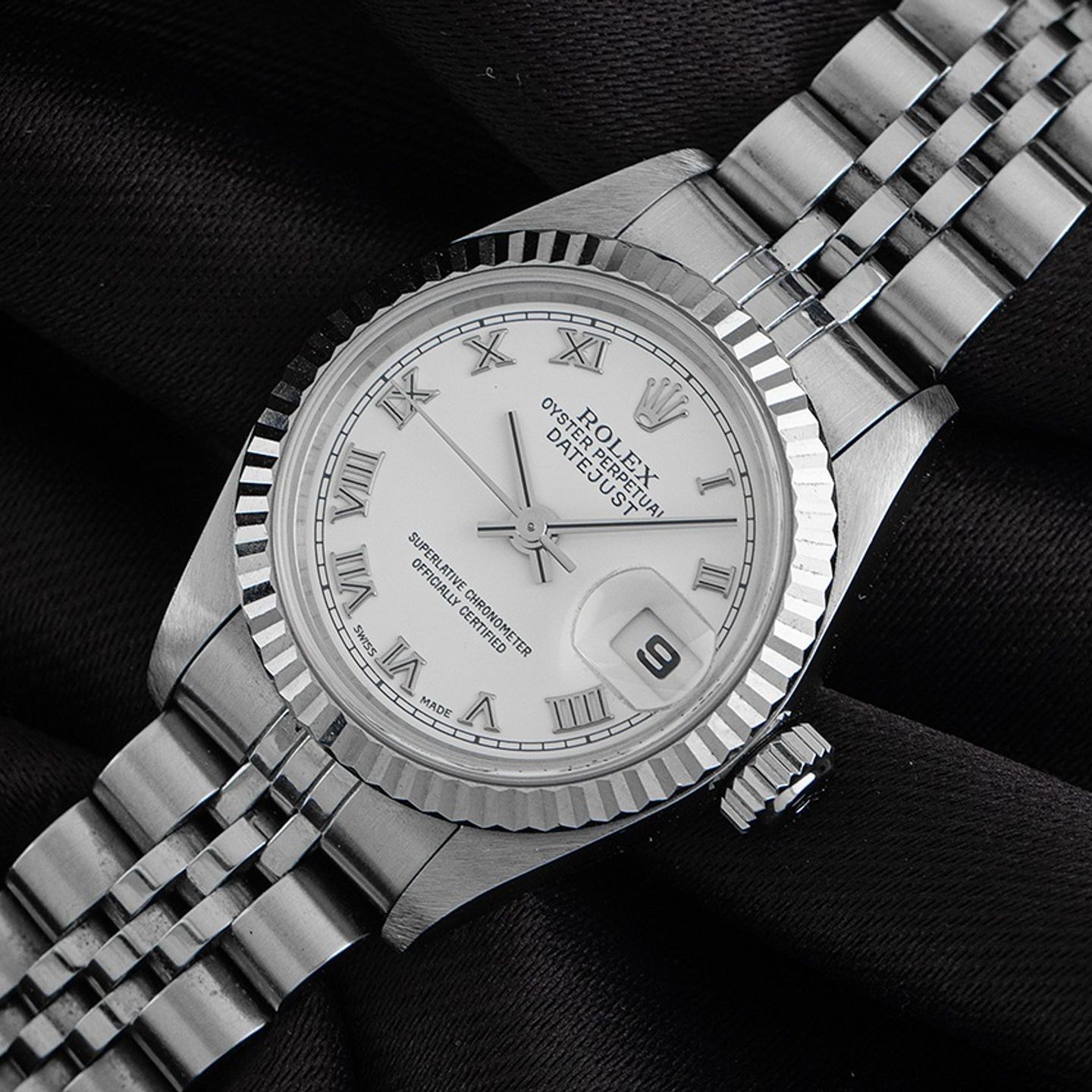 Rolex Lady-Datejust 79174 (2000) - Wit wijzerplaat 26mm Staal (3/7)
