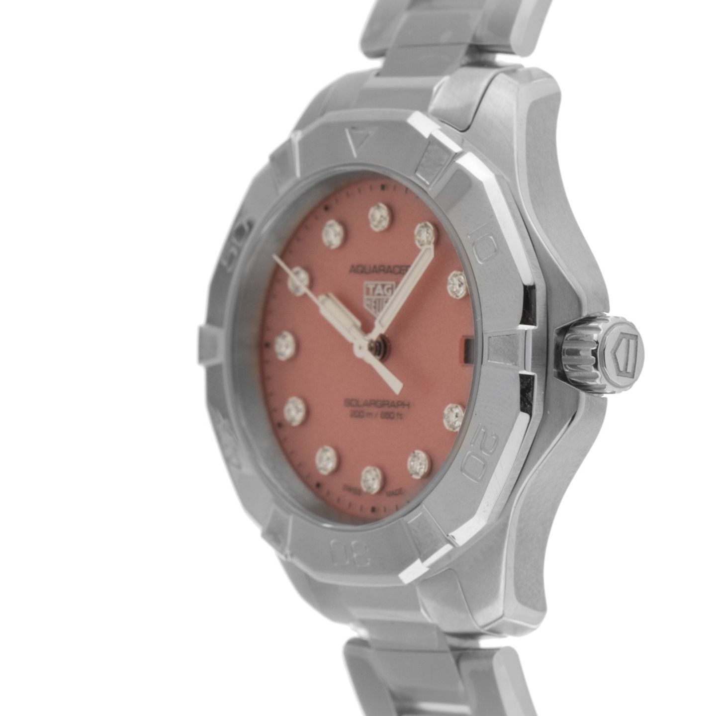 TAG Heuer Aquaracer Lady WBP1318.BA0005 (2025) - Roze wijzerplaat 34mm Staal (4/7)