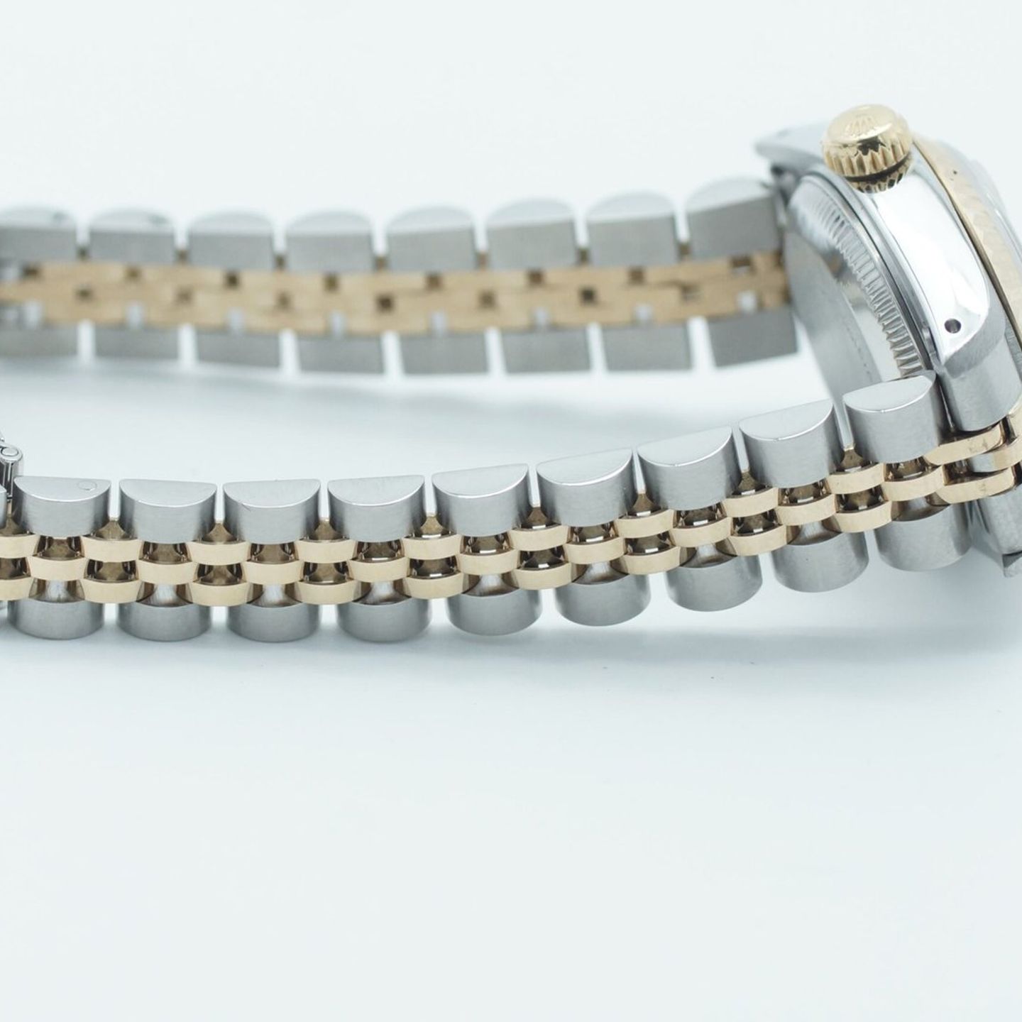 Rolex Lady-Datejust 69173 (1990) - Champagne dial 26 mm Gold/Steel case (6/8)