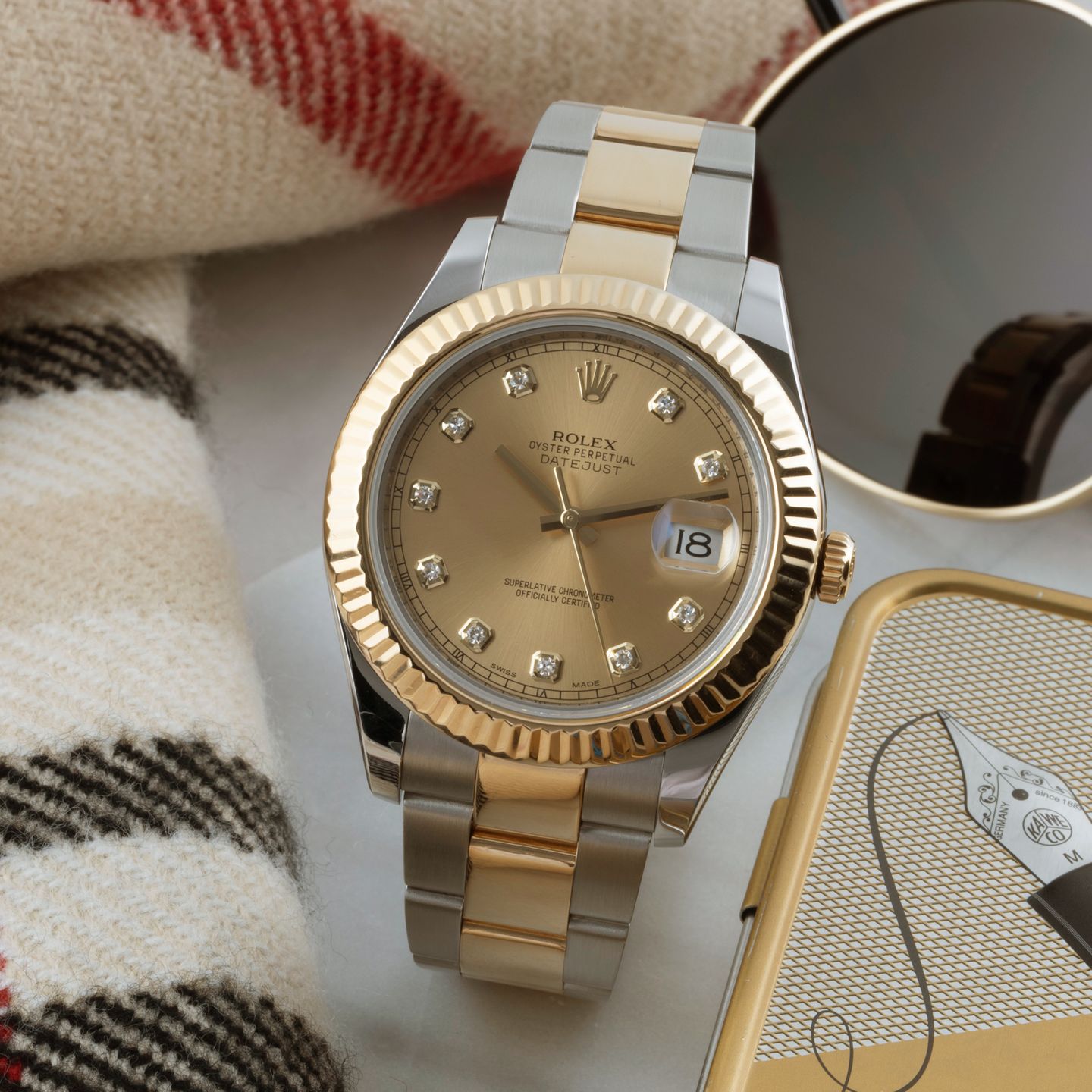 Rolex Datejust II 116333 (Onbekend (willekeurig serienummer)) - 41mm Goud/Staal (1/8)