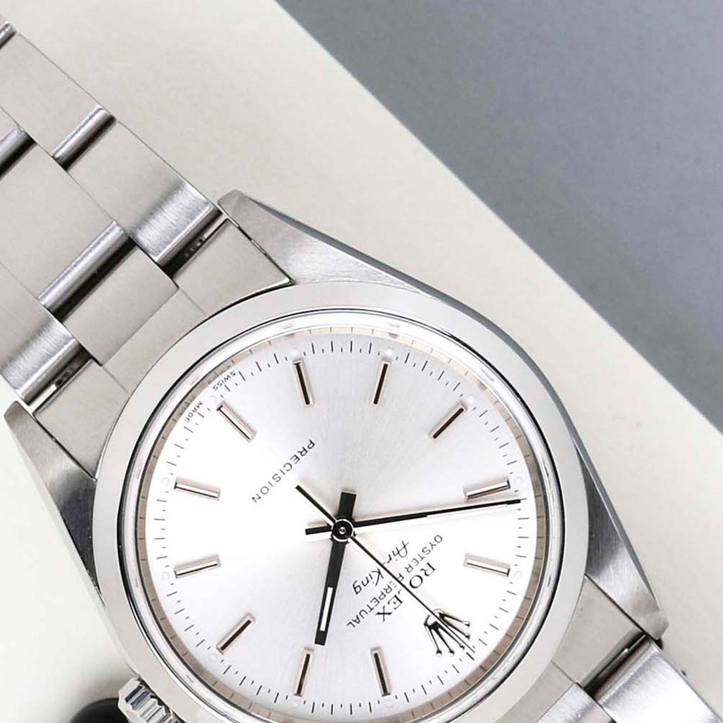 Rolex Air-King 14000M (2003) - Silver dial 34 mm Steel case (4/8)