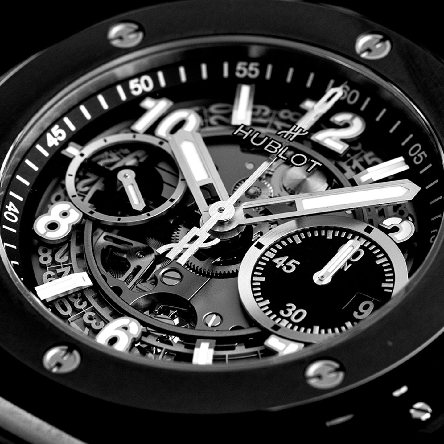 Hublot Big Bang 411.NM.1171.RX  (2024) - Transparent dial 42 mm Titanium case (3/7)