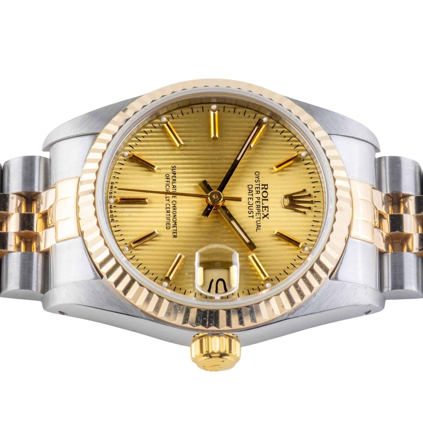 Rolex Datejust 31 68273 (1988) - Champagne dial 31 mm Gold/Steel case (6/8)