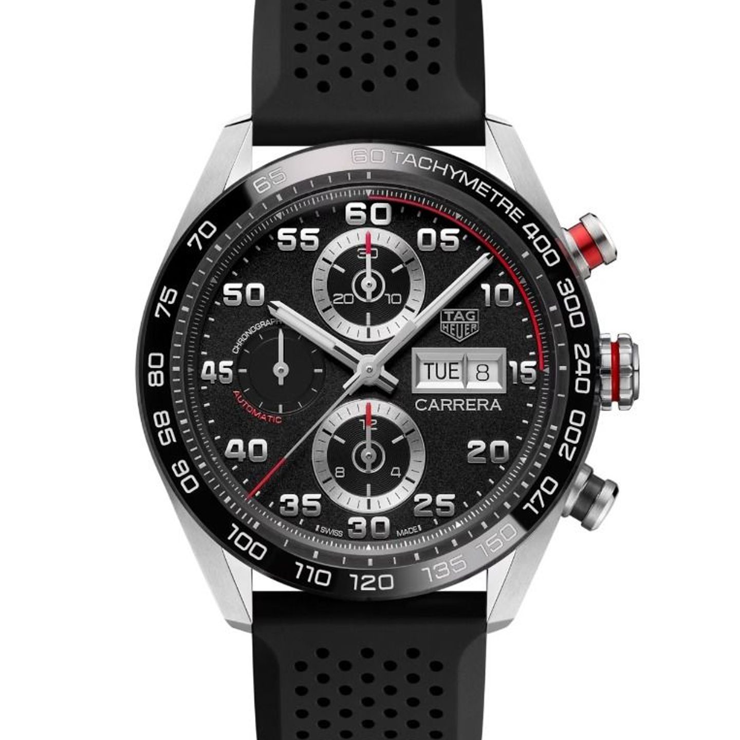 TAG Heuer Carrera CBN2A1AA.FT6228 (2023) - Zwart wijzerplaat 44mm Staal (1/8)