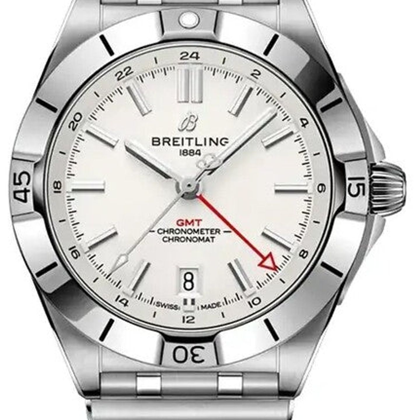 Breitling Chronomat GMT A32398101A1A1 (2026) - Silver dial 40 mm Steel case (1/1)
