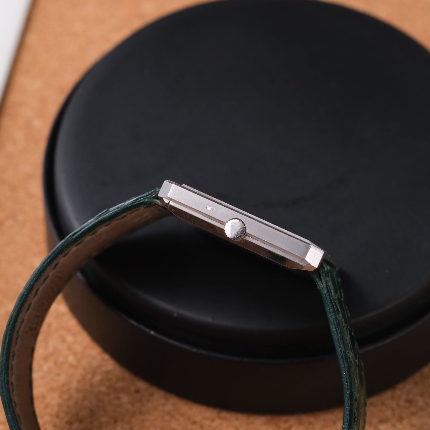 Piaget Protocole 9154 (1975) - Green dial 28 mm White Gold case (15/16)