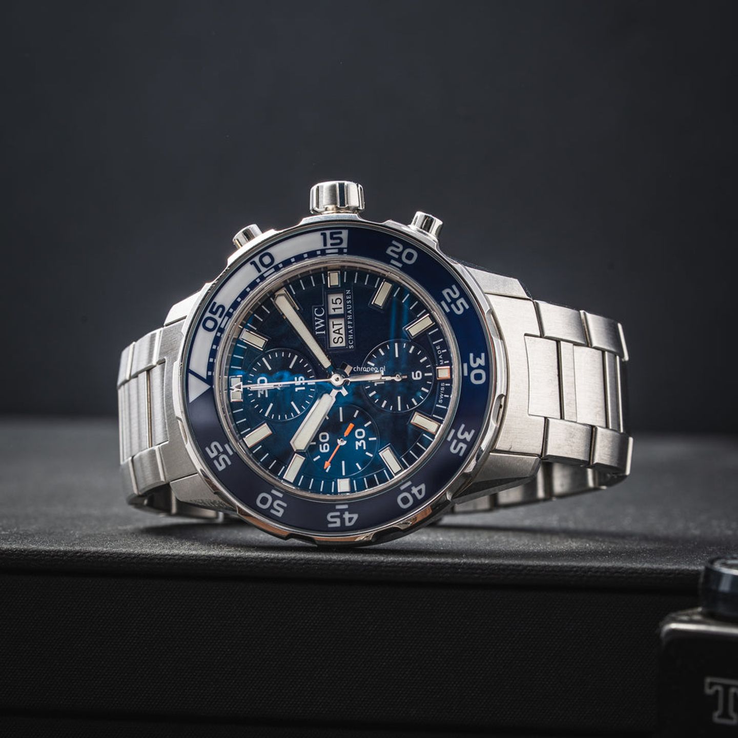 IWC Aquatimer Chronograph IW376710 (Unknown (random serial)) - Blue dial 44 mm Steel case (3/8)
