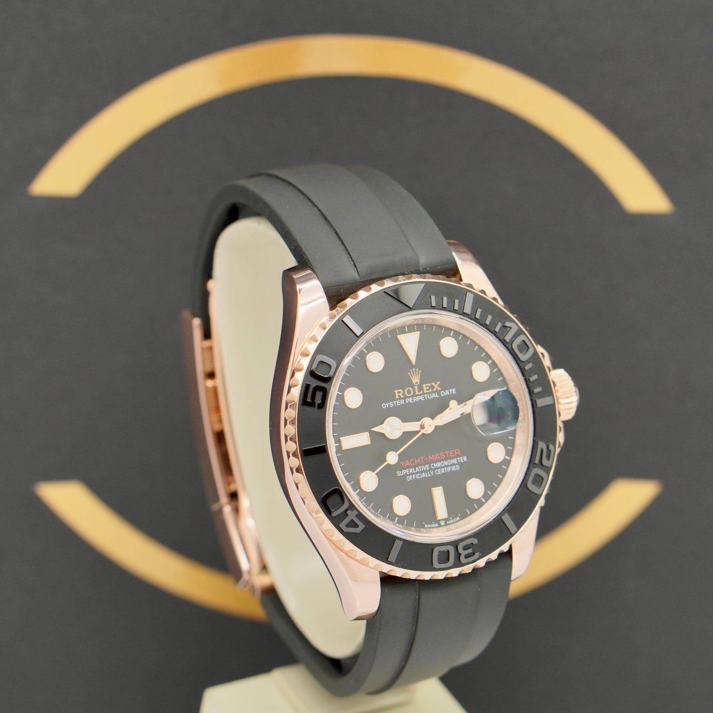 Rolex Yacht-Master 40 126655 (2023) - Black dial 40 mm Rose Gold case (3/7)