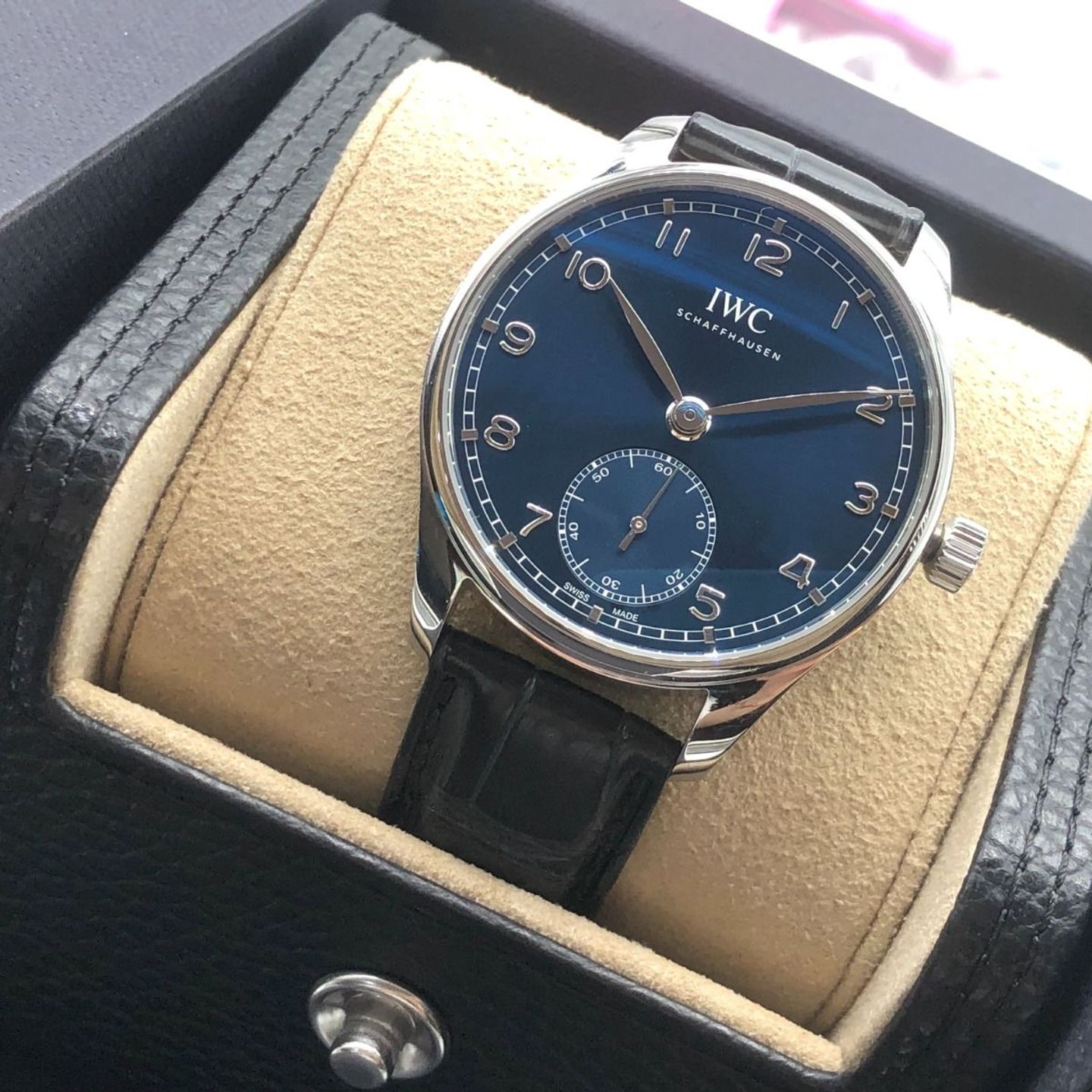 IWC Portuguese Automatic IW358305 (2023) - Blauw wijzerplaat 40mm Staal (3/8)