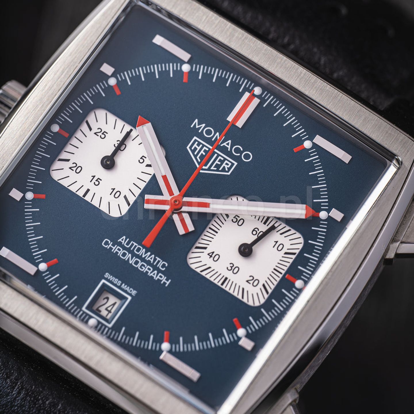 TAG Heuer Monaco Calibre 11 CAW211P.FC6356 (2021) - Blue dial 39 mm Steel case (2/8)