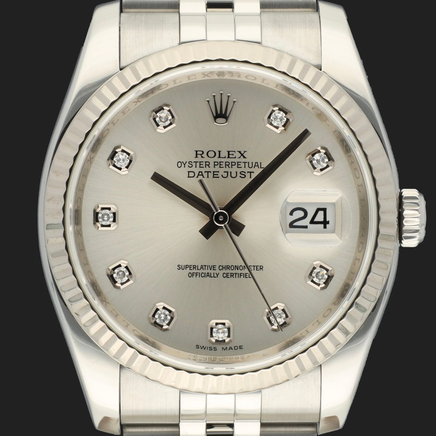 Rolex Datejust 36 116234 (2012) - Zilver wijzerplaat 36mm Staal (2/8)