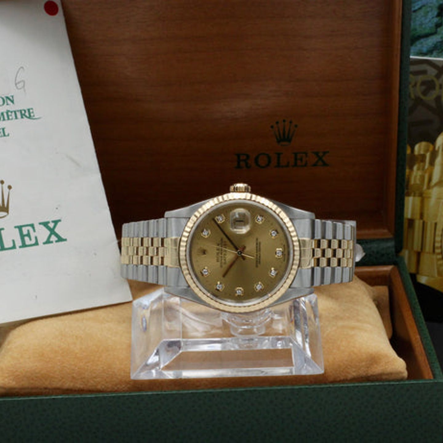 Rolex Datejust 36 16233 (2000) - Goud wijzerplaat 36mm Goud/Staal (3/7)