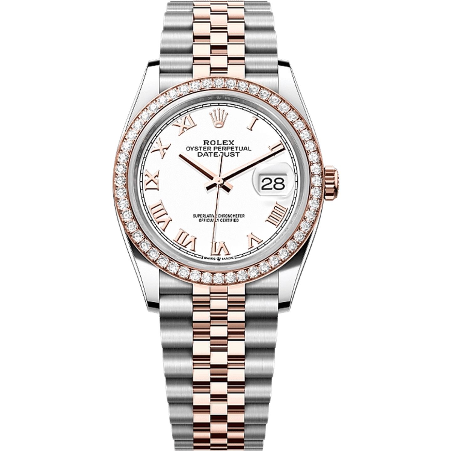 Rolex Datejust 36 126281RBR (2025) - Wit wijzerplaat 36mm Staal (1/1)