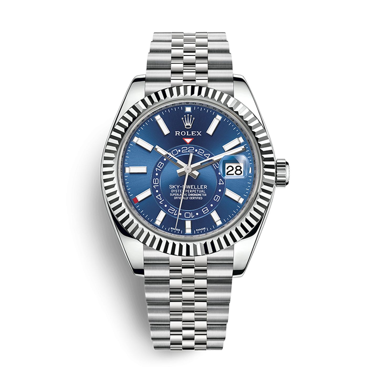 Rolex Sky-Dweller 326934 (Onbekend (willekeurig serienummer)) - Blauw wijzerplaat 42mm Staal (1/8)