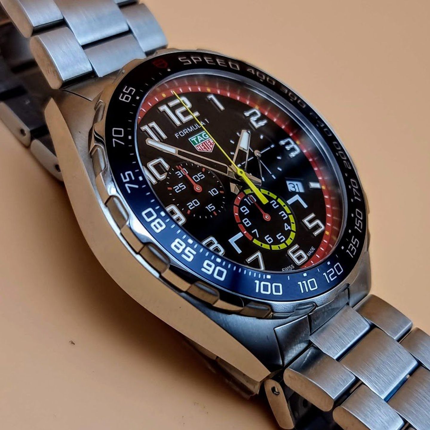 TAG Heuer Formula 1 Quartz CAZ101AL.BA0842 (2025) - Blauw wijzerplaat 43mm Staal (3/8)