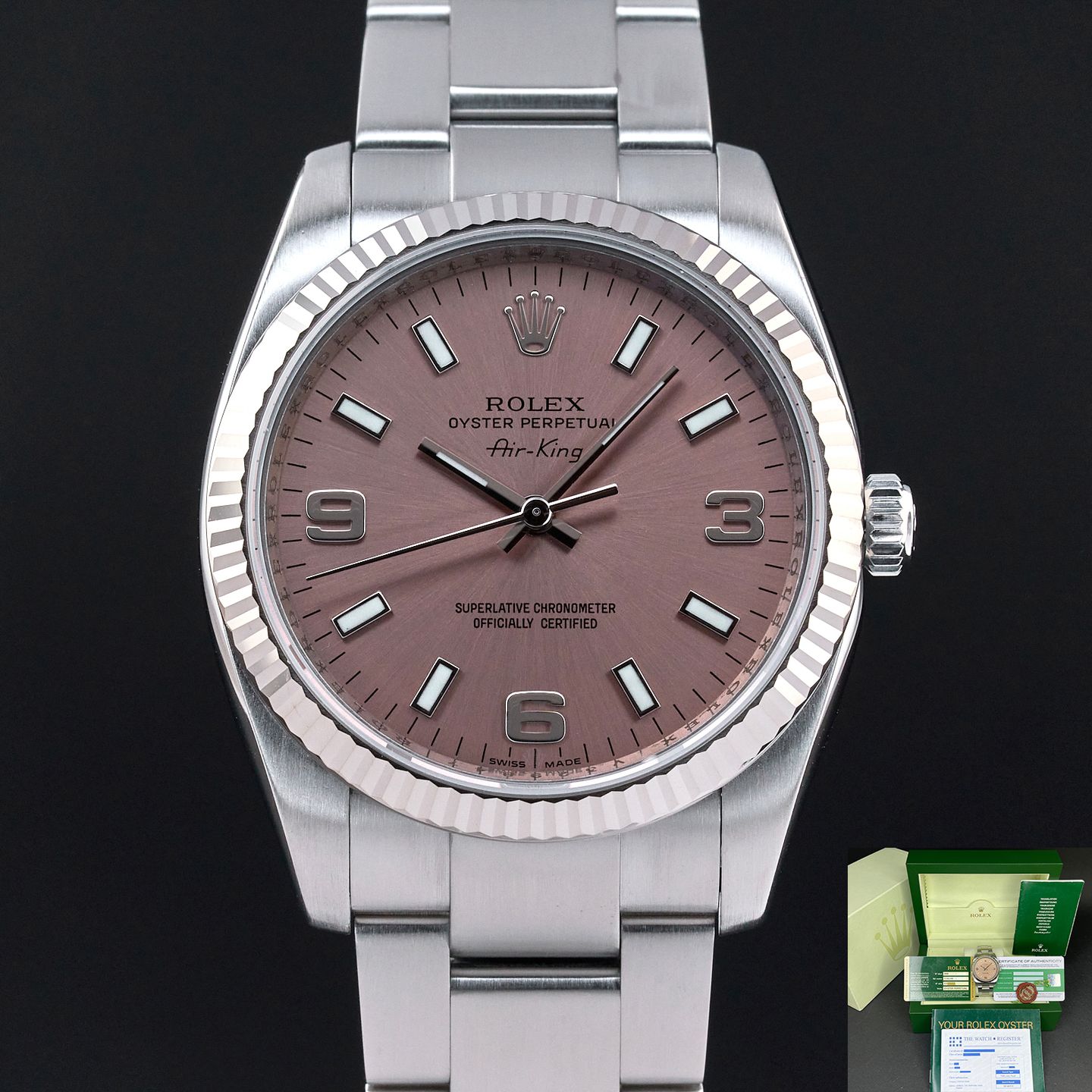 Rolex Air-King 114234 (2009) - 34mm Staal (1/8)