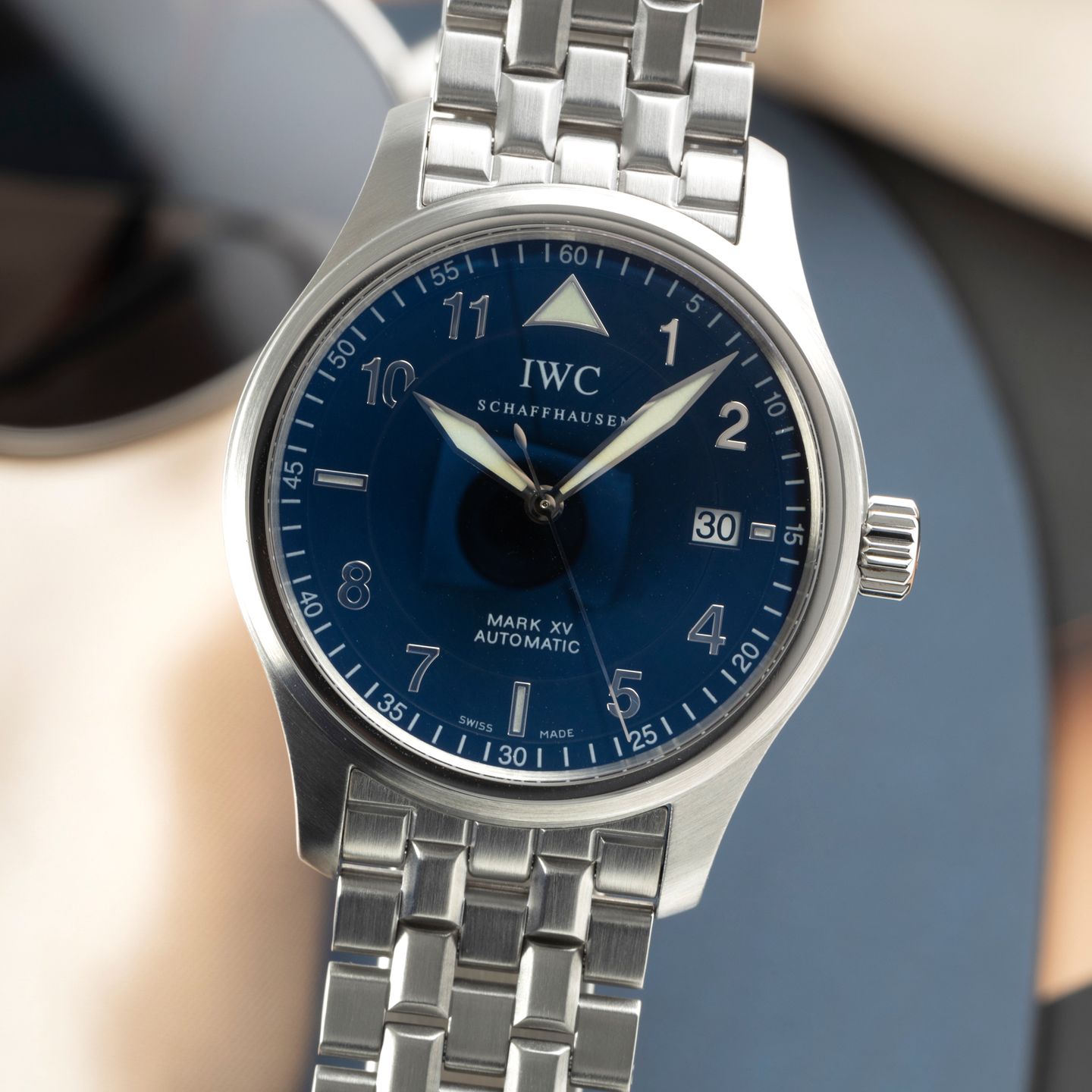 IWC Pilot Mark IW325312 (Onbekend (willekeurig serienummer)) - Zwart wijzerplaat 38mm Staal (3/8)