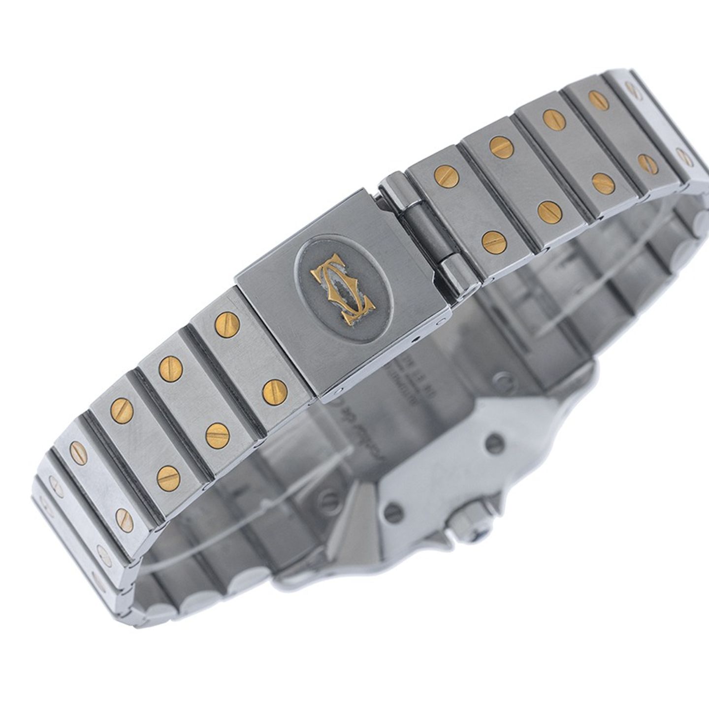 Cartier Santos 2961 (1987) - Wit wijzerplaat 29mm Goud/Staal (7/7)