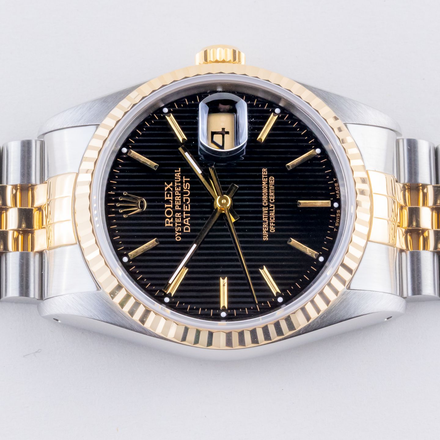 Rolex Datejust 36 16233 (1991) - Zwart wijzerplaat 36mm Goud/Staal (5/8)
