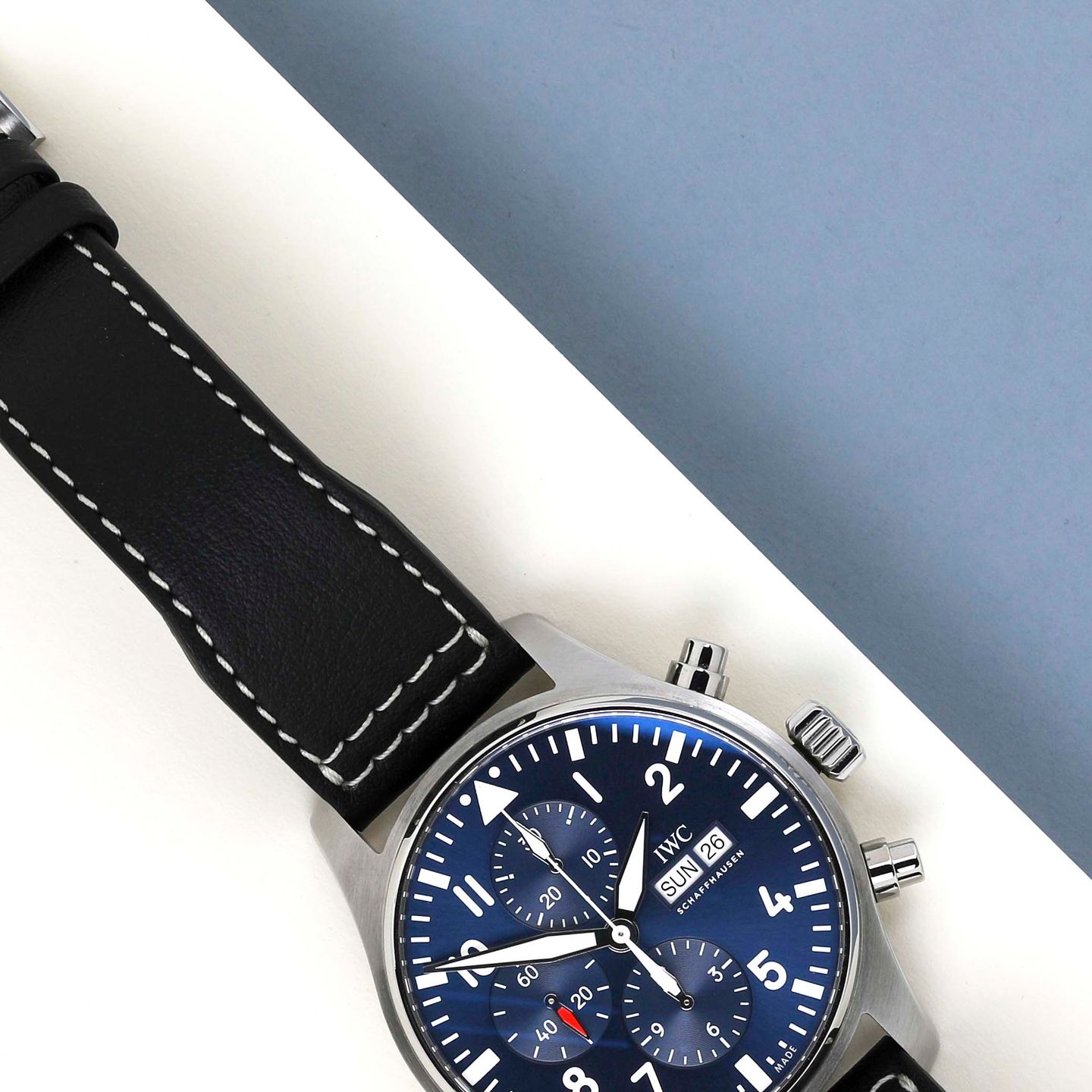 IWC Pilot Chronograph IW377714 (2019) - Blauw wijzerplaat 43mm Staal (3/8)