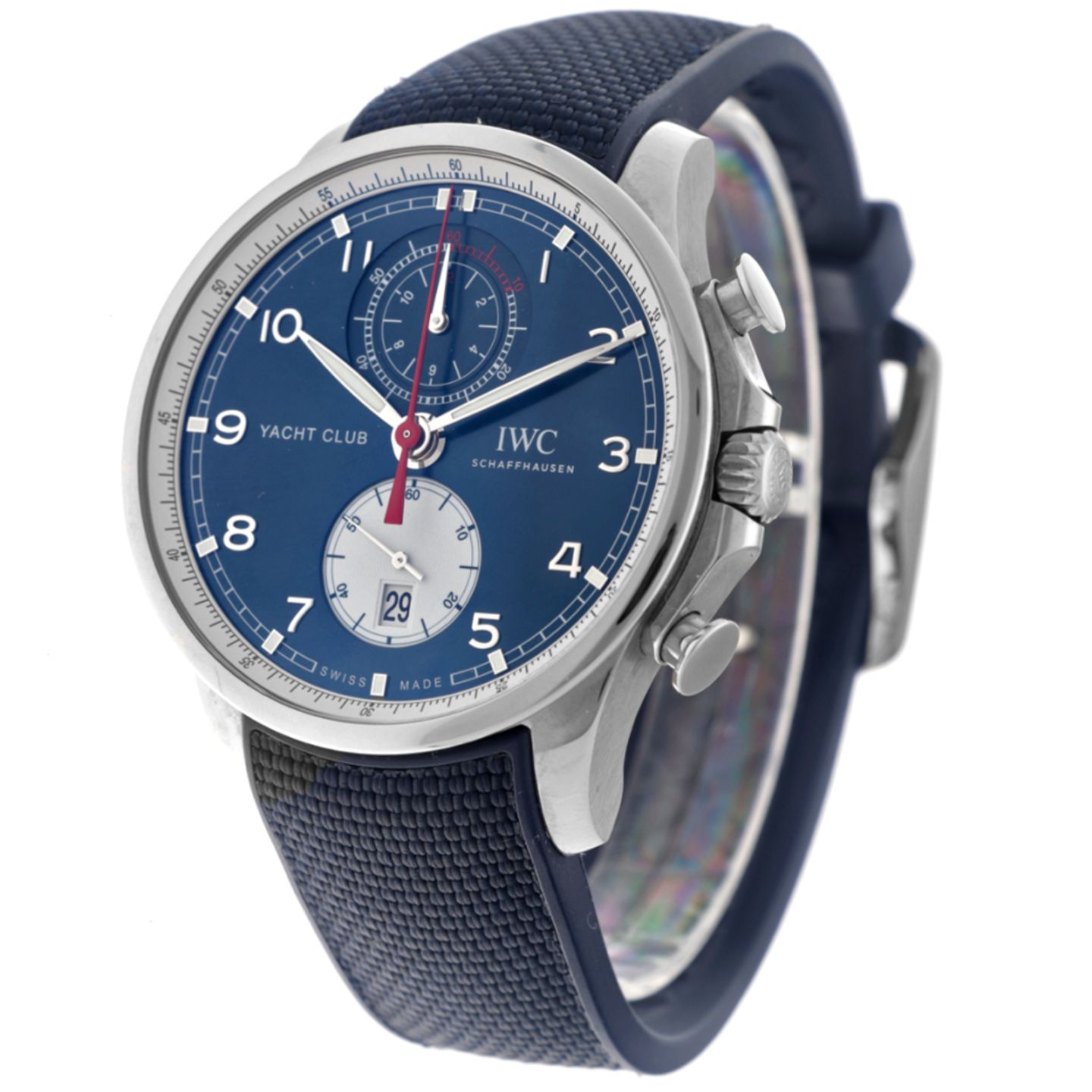 IWC Portuguese Yacht Club Chronograph IW390704 (2023) - Blauw wijzerplaat 45mm Staal (2/6)