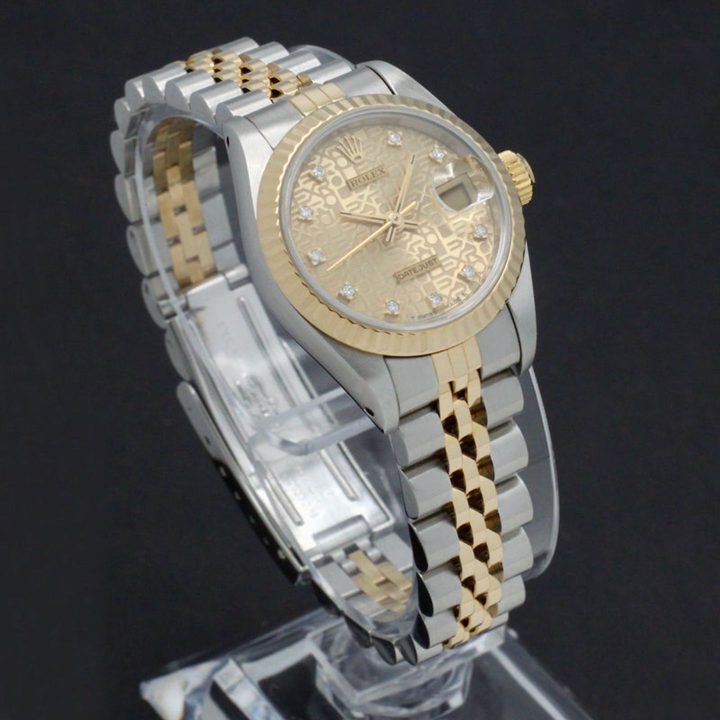 Rolex Lady-Datejust 69173 (1992) - Gold dial 26 mm Gold/Steel case (4/7)