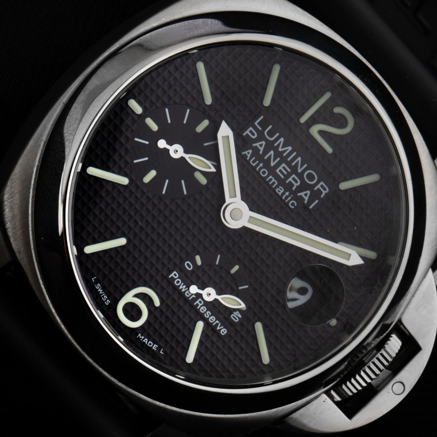 Panerai Luminor Power Reserve PAM00241 (2008) - Zwart wijzerplaat 40mm Staal (3/8)