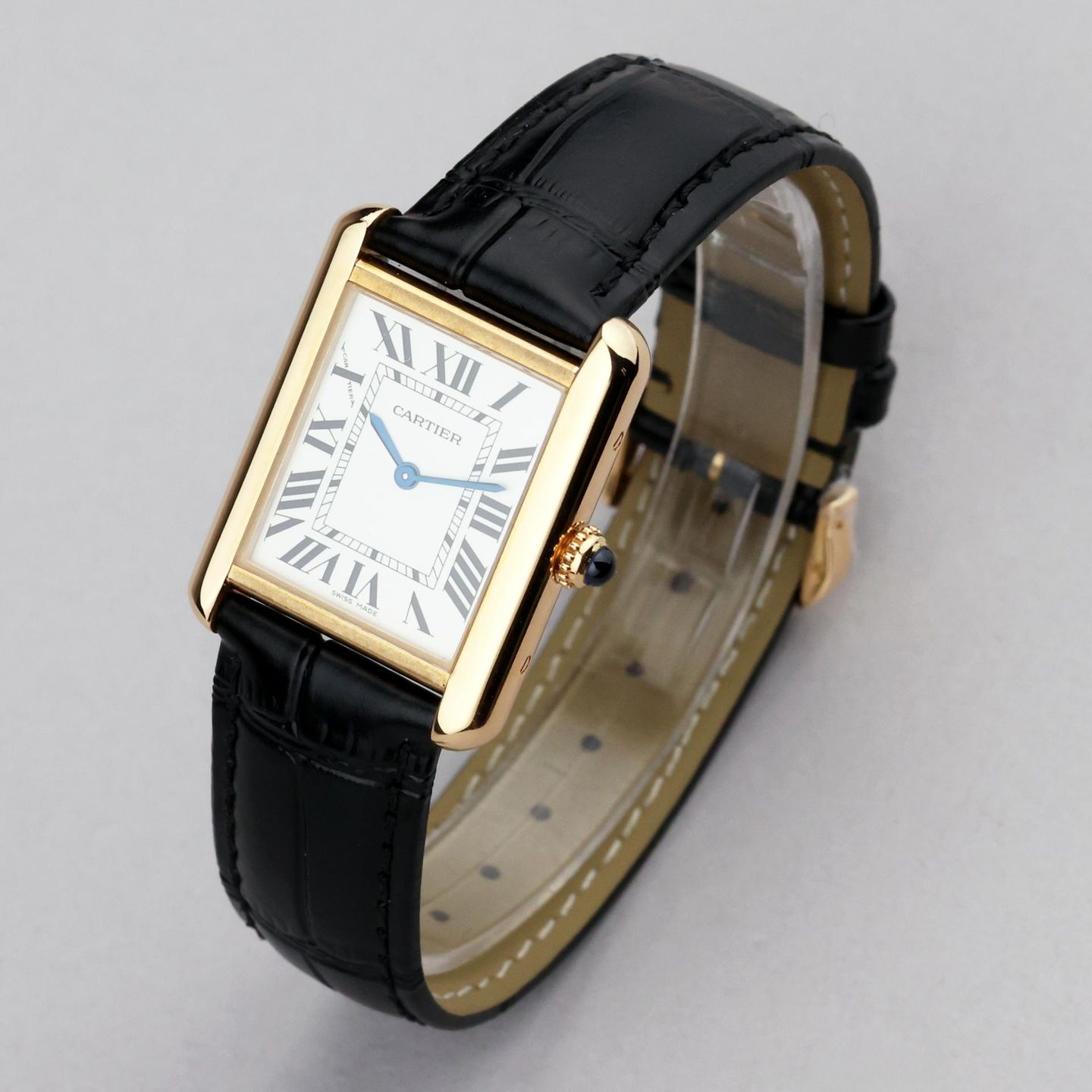 Cartier Tank Solo W1018755 (2018) - Wit wijzerplaat 31mm Geelgoud (4/8)