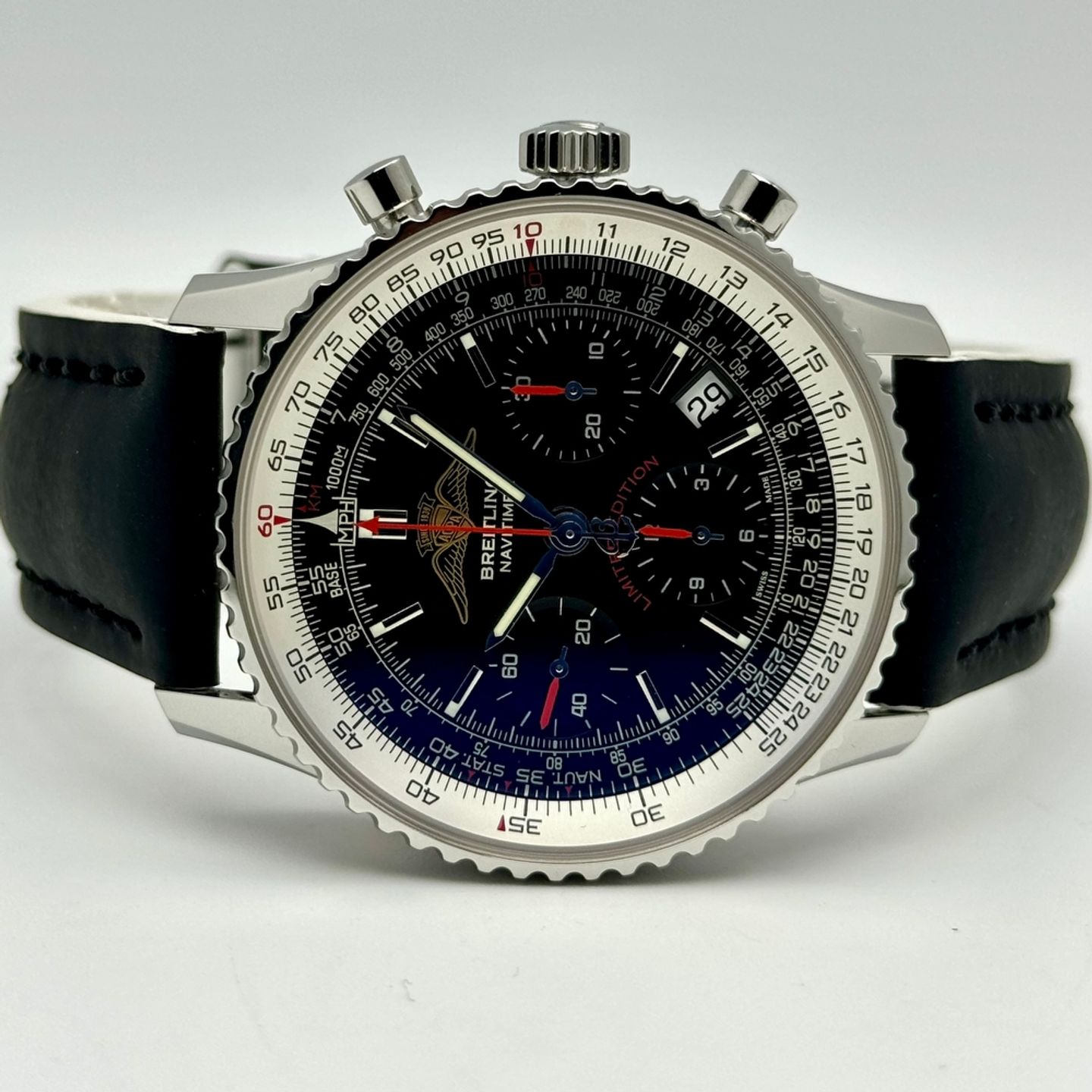 Breitling Navitimer 01 A233225U/BD70 (2015) - Zwart wijzerplaat 42mm Staal (2/9)