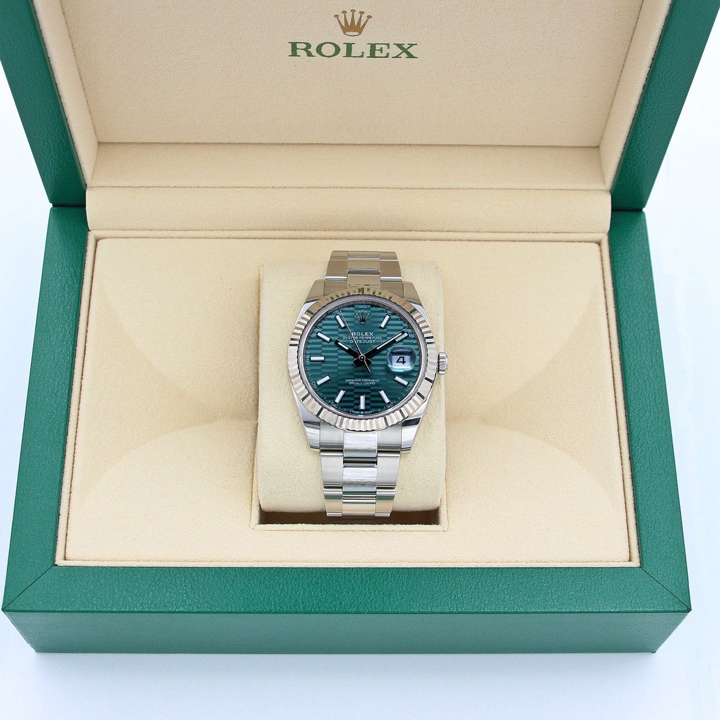 Rolex Datejust 41 126334 (2022) - Groen wijzerplaat 41mm Staal (2/6)