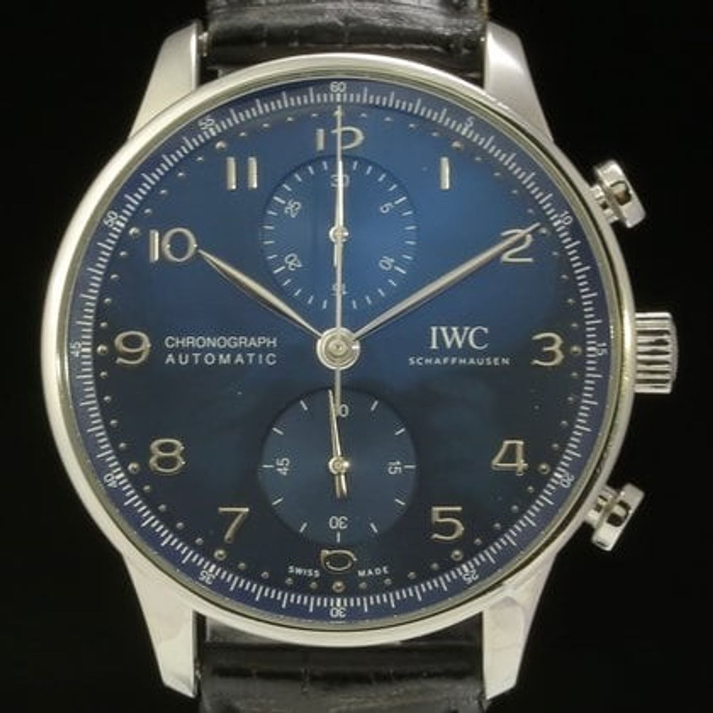 IWC Portuguese Chronograph IW371606 (2020) - Blauw wijzerplaat 41mm Staal (1/9)