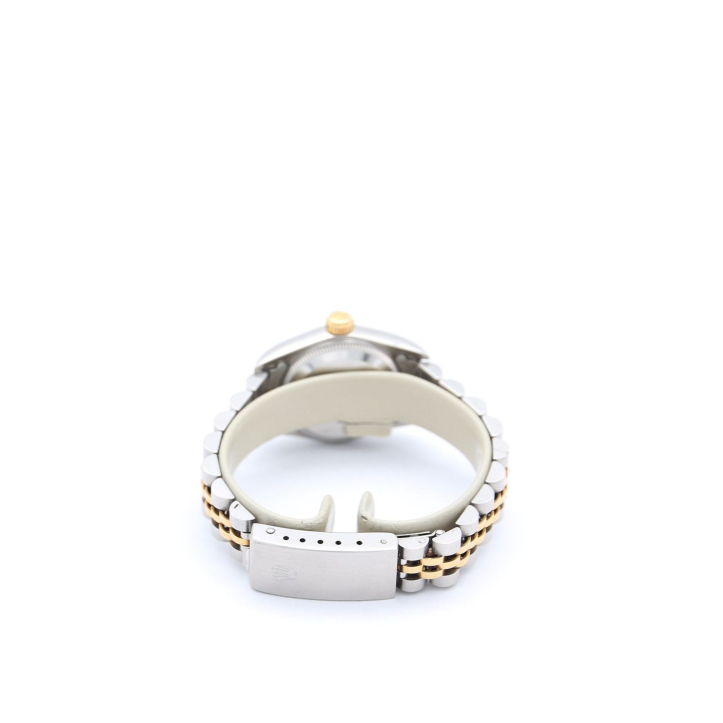 Rolex Oyster Perpetual 67193 (Unknown (random serial)) - White dial 26 mm Gold/Steel case (4/6)