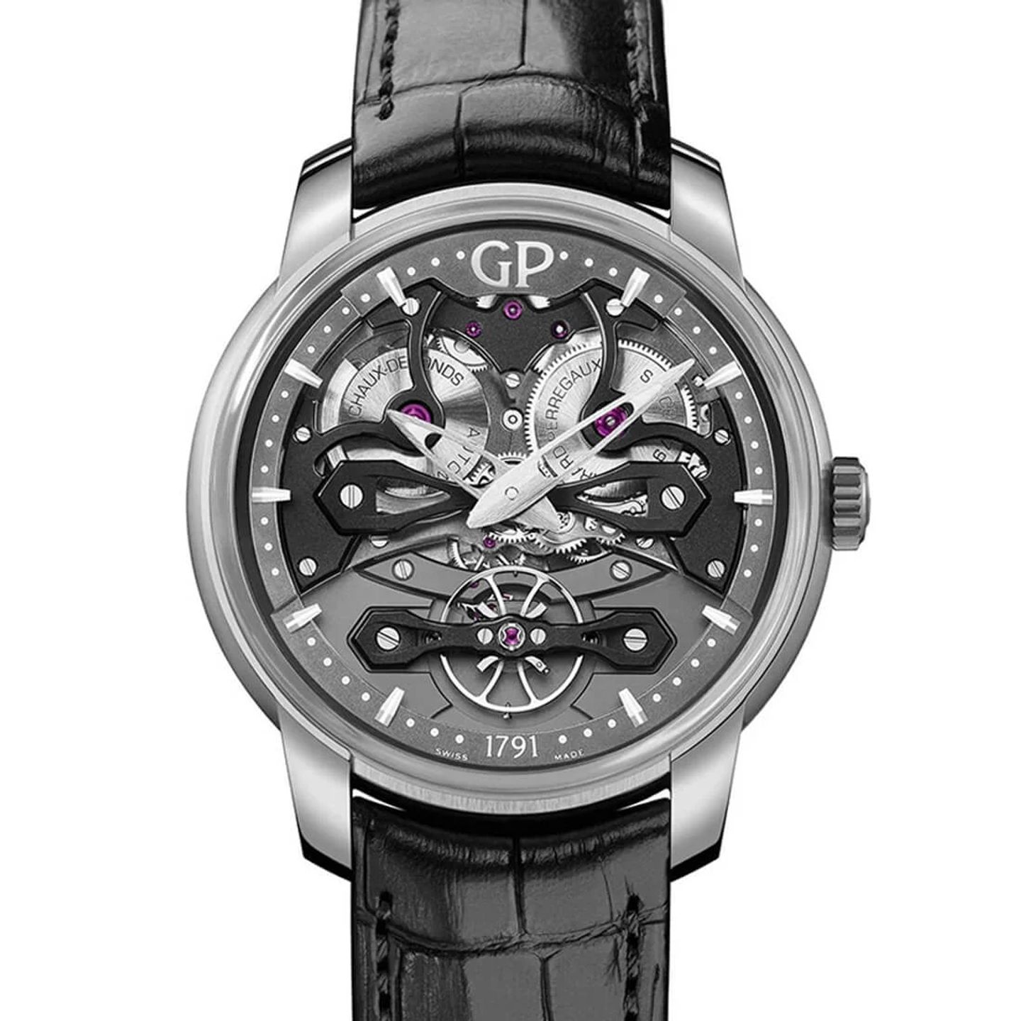 Girard-Perregaux Bridges 84000-21-001-BB6A (2024) - Transparent dial 46 mm Titanium case (2/3)