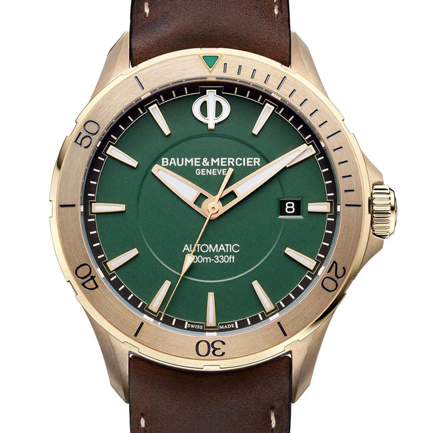 Baume & Mercier Clifton M0A10503 (2023) - Green dial 42 mm Bronze case (2/3)
