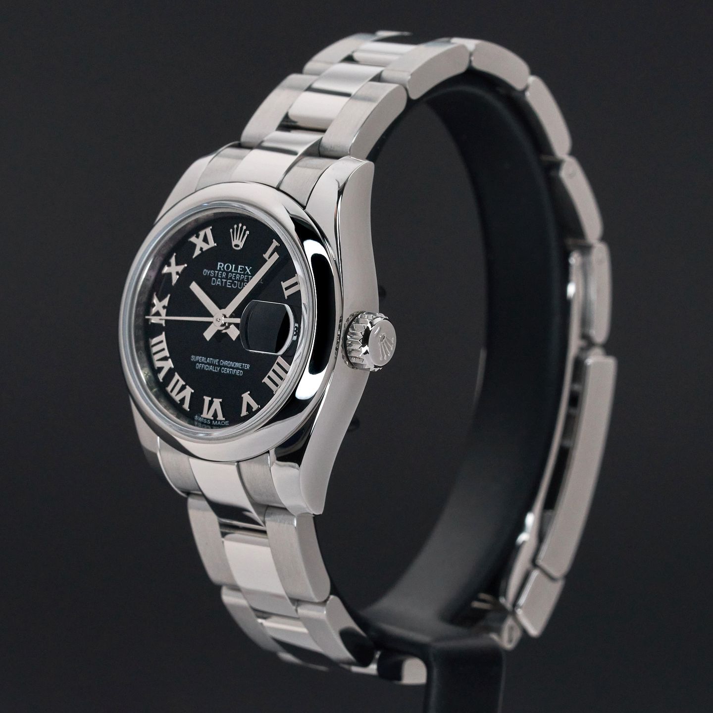 Rolex Lady-Datejust 179160 (2010) - Zwart wijzerplaat 26mm Staal (4/8)