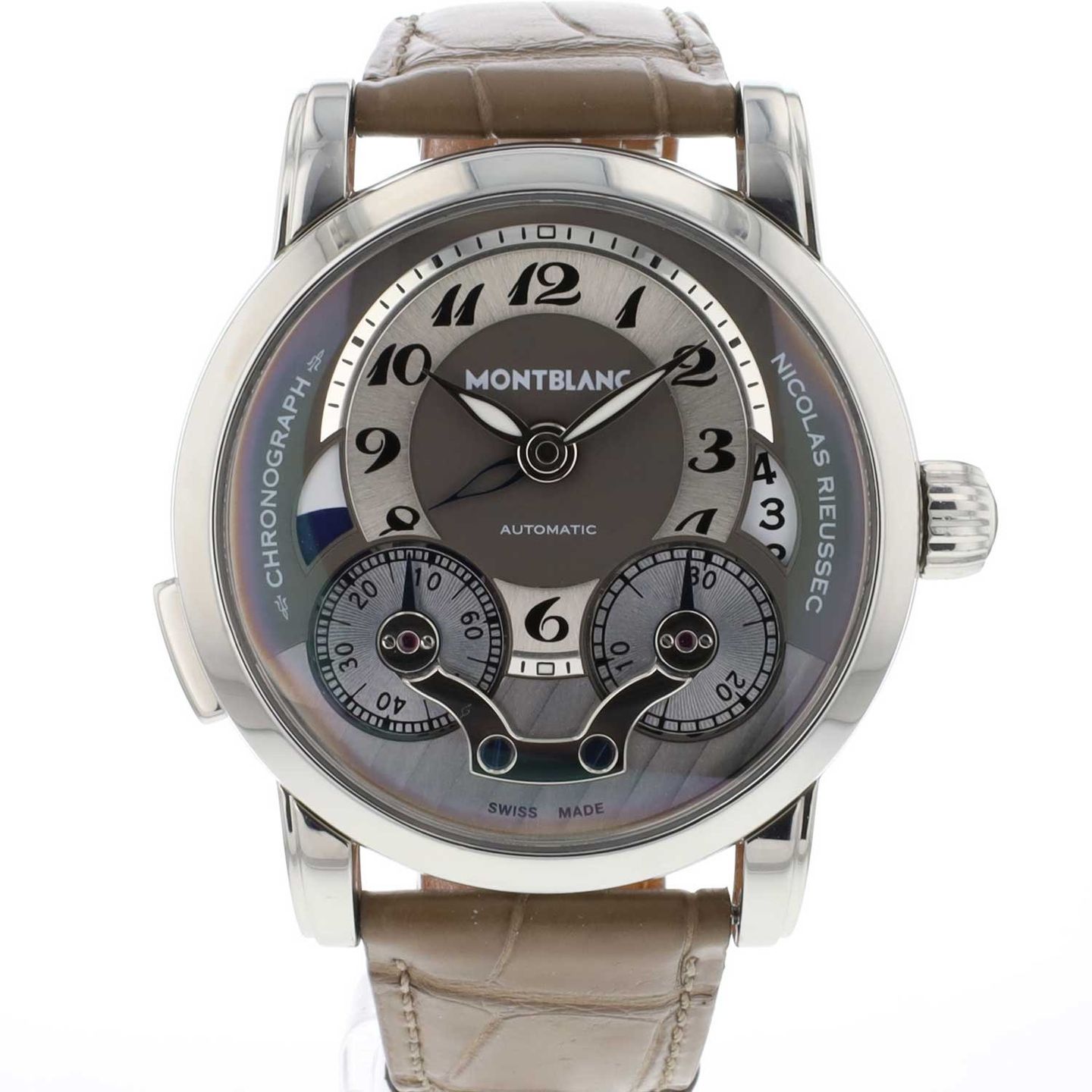 Montblanc Nicolas Rieussec 102337 (2012) - Grijs wijzerplaat 43mm Staal (1/6)