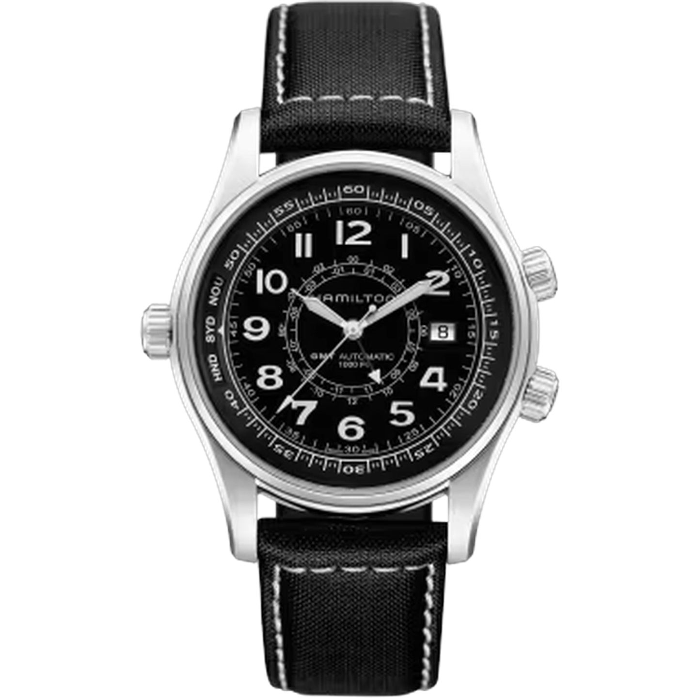 Hamilton Khaki Navy UTC H77505433 (2025) - Zwart wijzerplaat 42mm Staal (1/1)