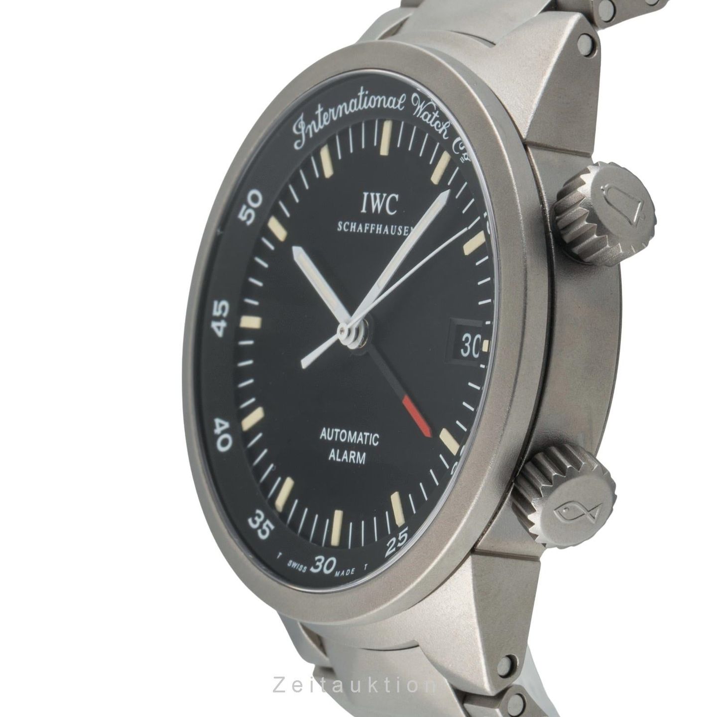 IWC GST IW353701 (1995) - Zwart wijzerplaat 40mm Titanium (5/8)