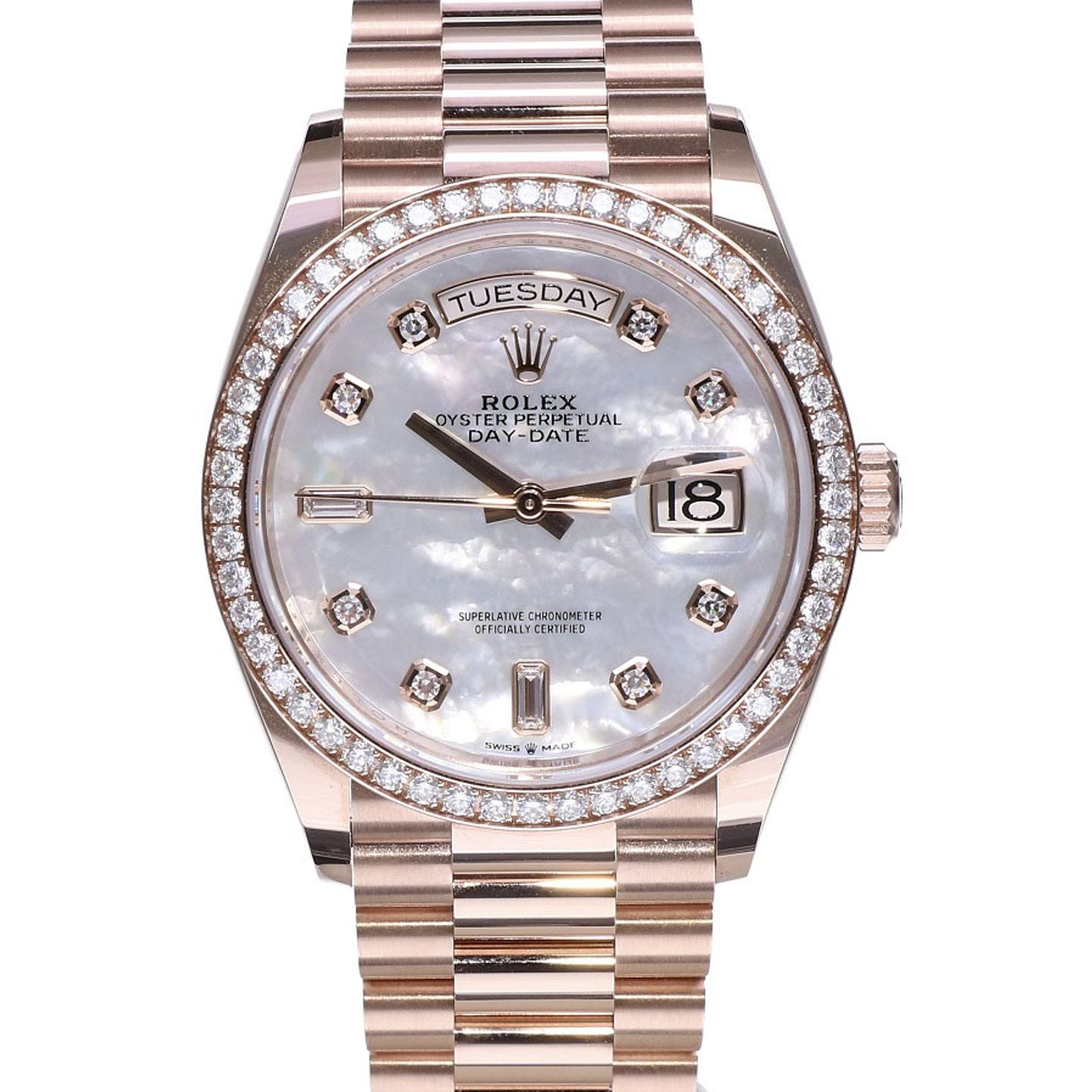 Rolex Day-Date 36 128345RBR (2022) - White dial 36 mm Rose Gold case (4/8)