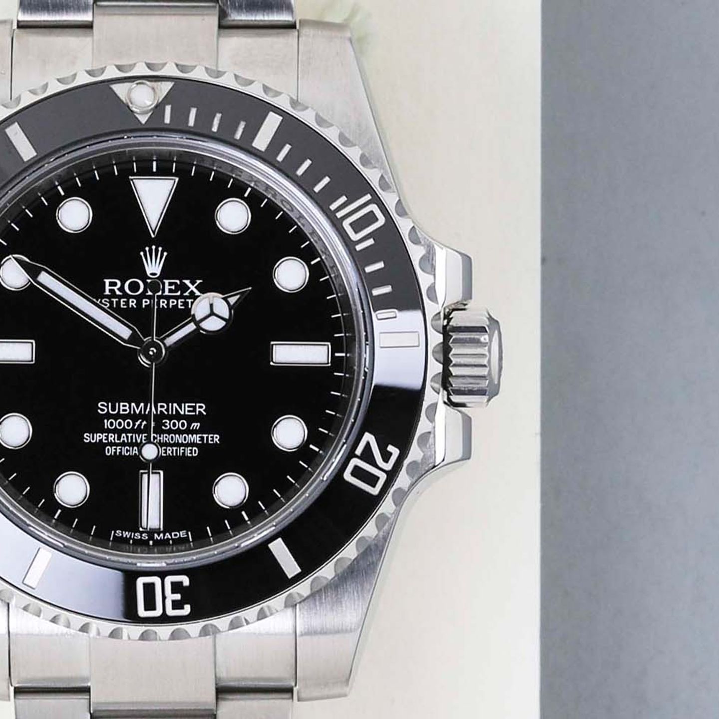 Rolex Submariner No Date 114060 (2014) - Black dial 40 mm Steel case (5/8)