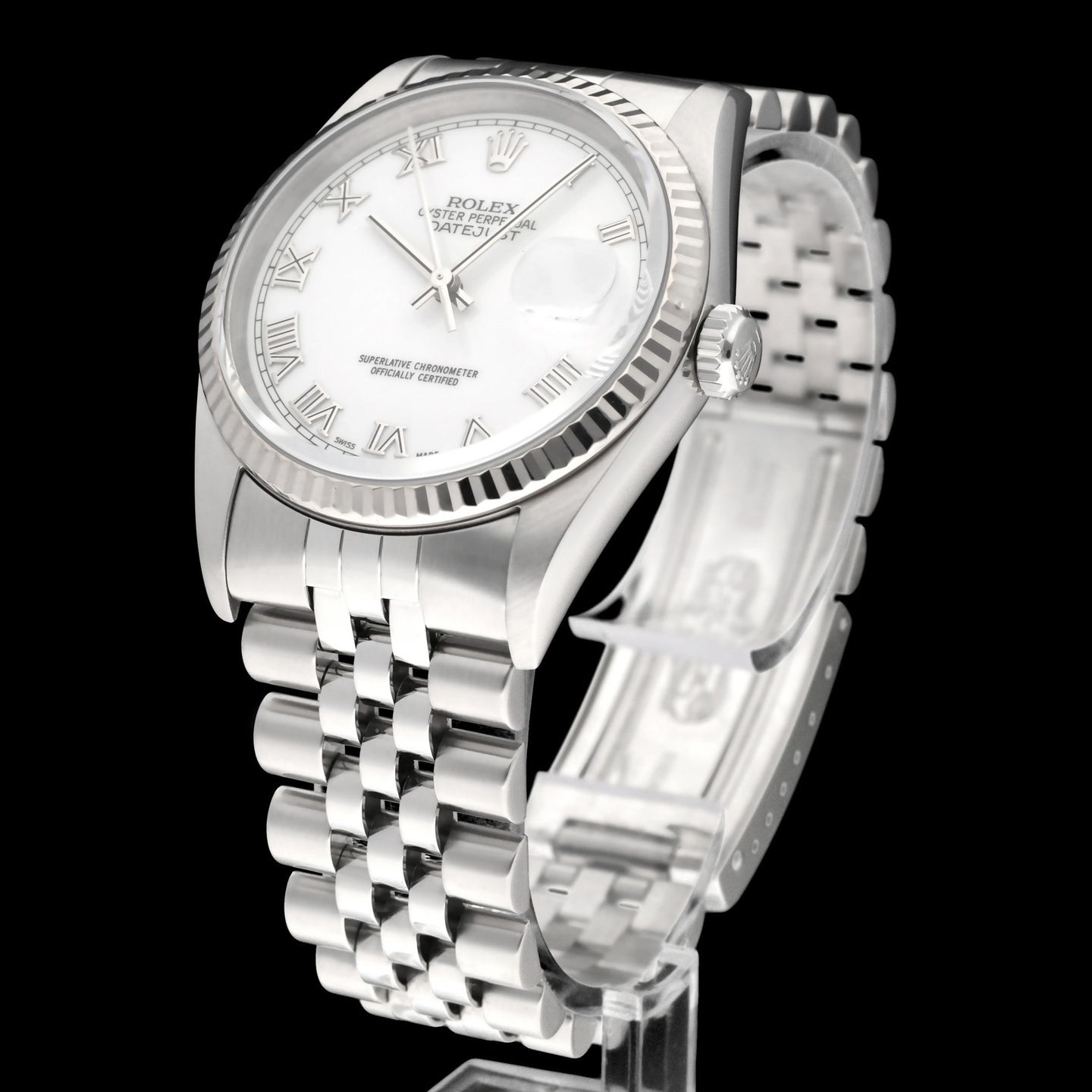 Rolex Datejust 36 16234 (2002) - White dial 36 mm Steel case (4/8)