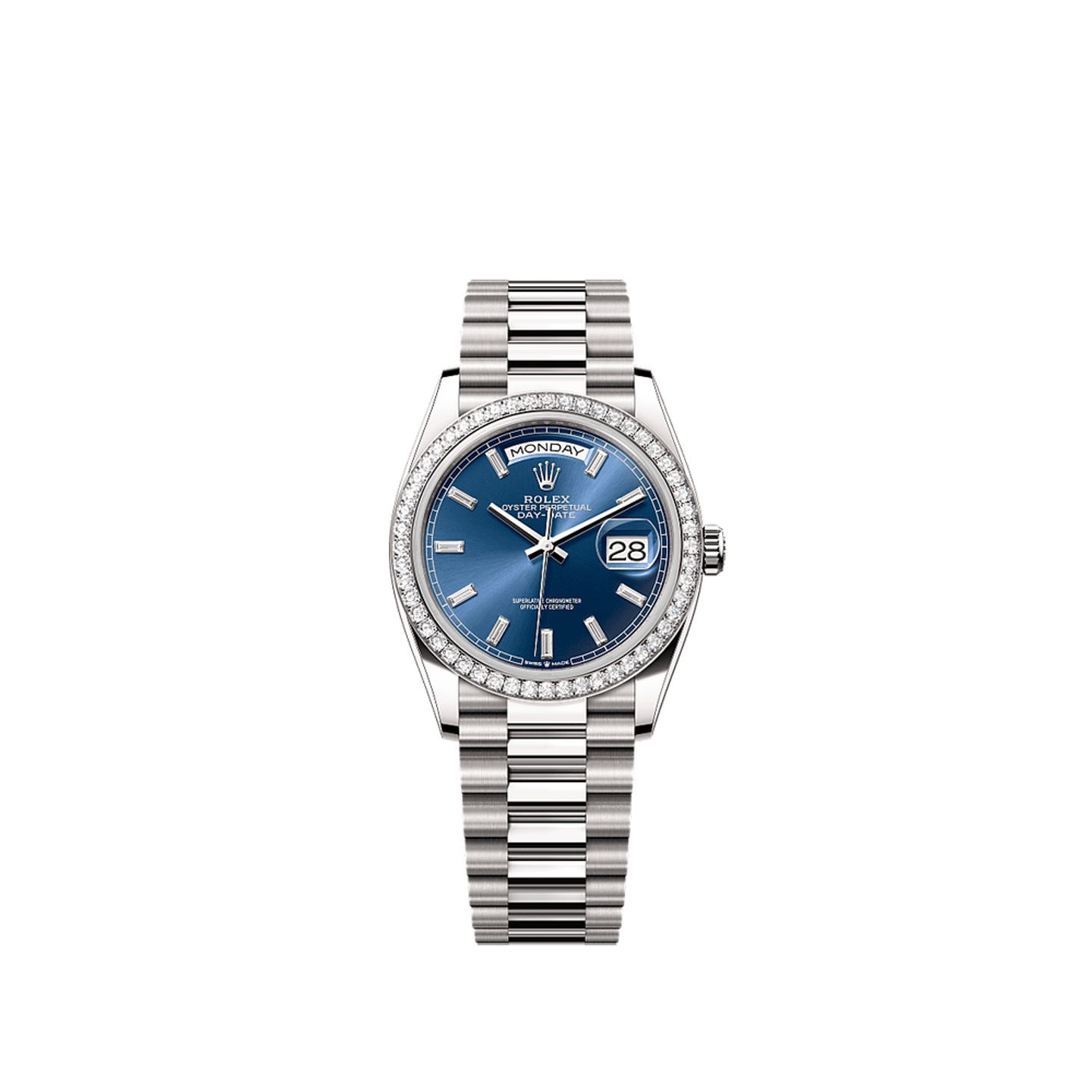 Rolex Day-Date 36 128349RBR (2025) - Blauw wijzerplaat 36mm Witgoud (1/1)