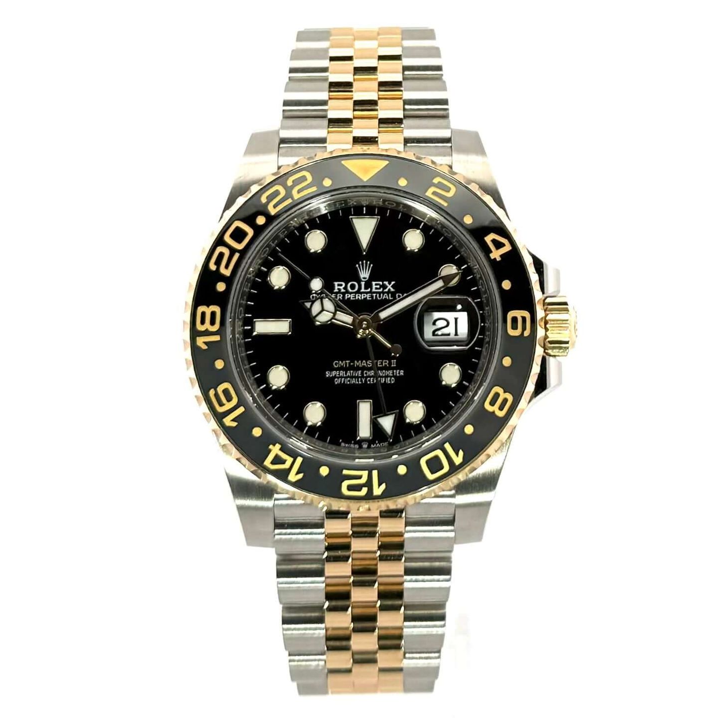 Rolex GMT-Master II 126713GRNR (2023) - Zwart wijzerplaat 40mm Goud/Staal (2/8)